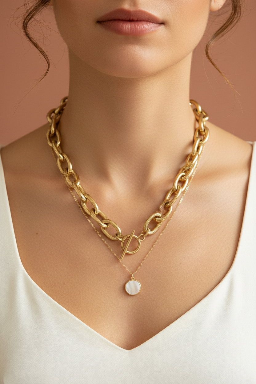 18K Gold Dipped Chunky Chain