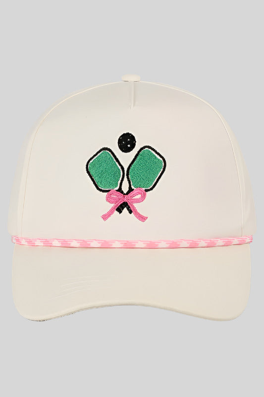 Pickleball Embroidered Trucker Hat - Pink