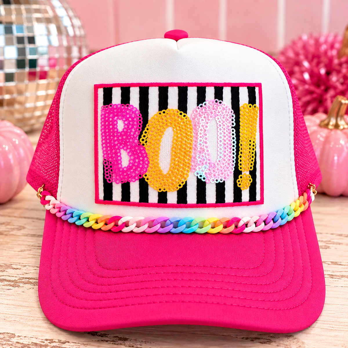 BOO! Hat in Pink