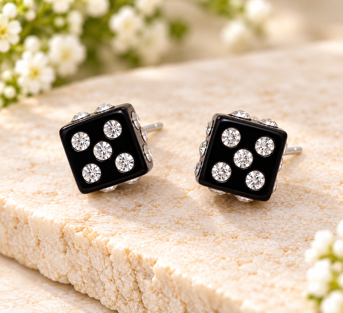 Black Dice Earrings