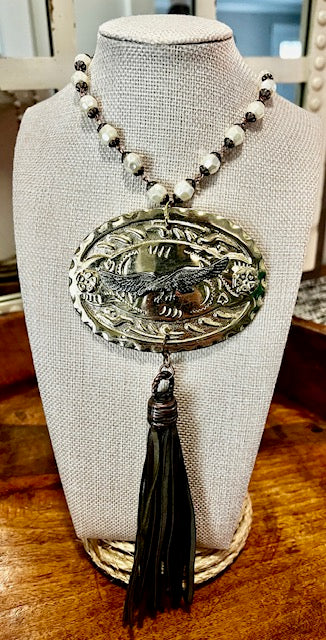 Handmade Belt Buckle Necklace