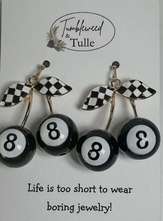 8 Ball Earrings