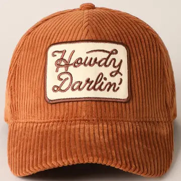 Howdy Darlin Corduroy Cap