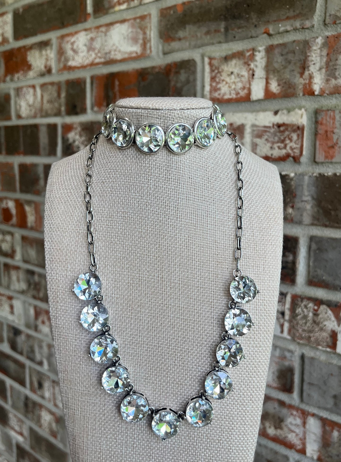 Renee Rhinestone Necklace Set