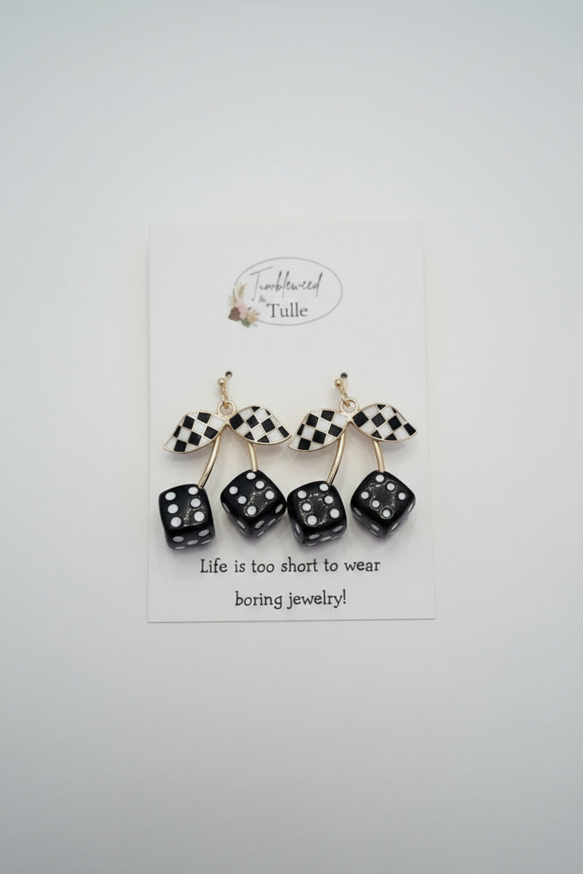 Dangle Dice Earrings
