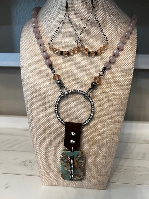 Abby Long Beaded Necklace Set