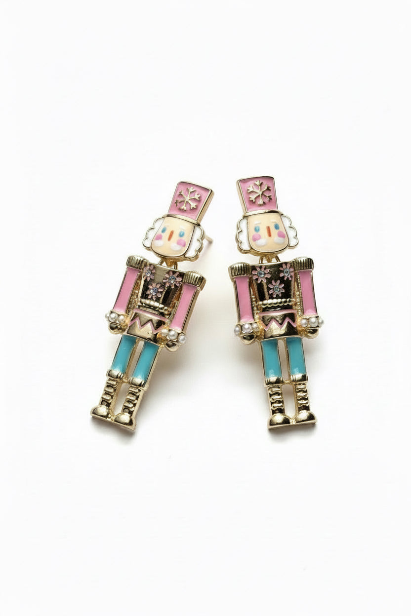 Pink Nutcracker Earrings