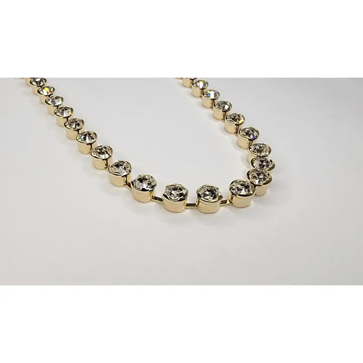 Gold Rhinestone Choker