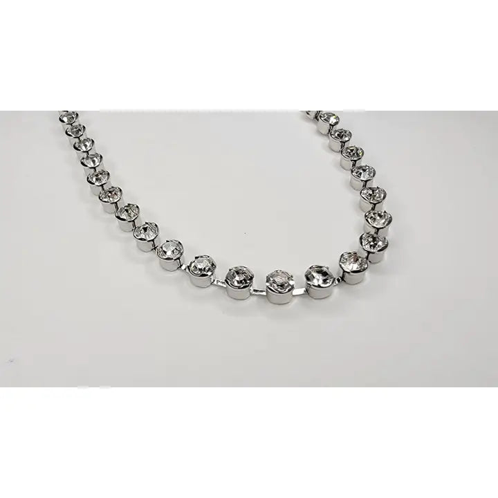 Silver Rhinestone Choker