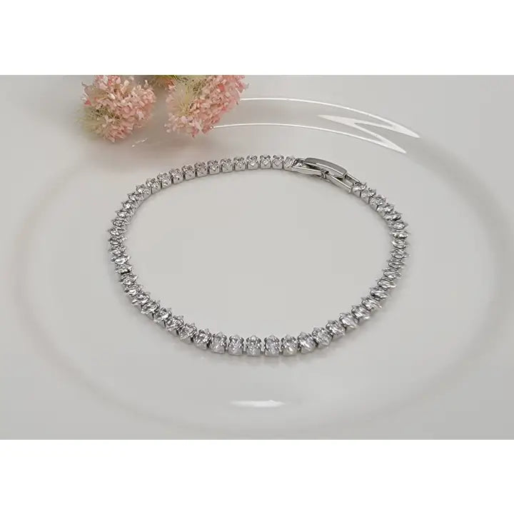 Marquise Cut Bracelet - Silver