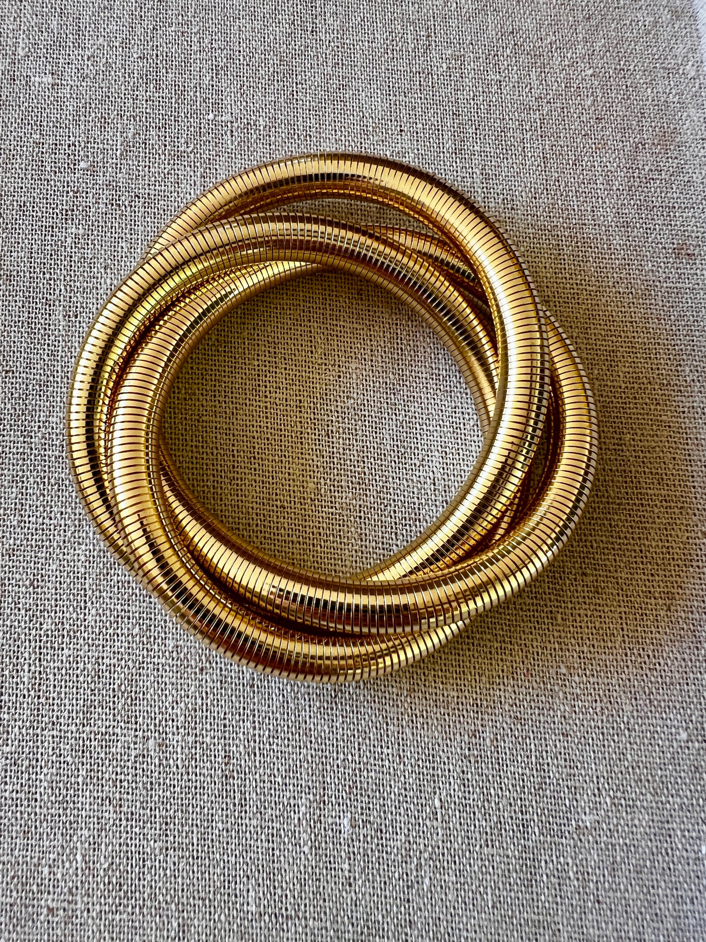 Gold Twisted Bangle Bracelet