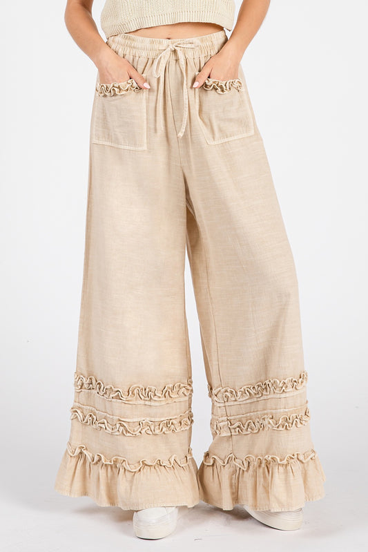 Emma Ruffle Trim Pants