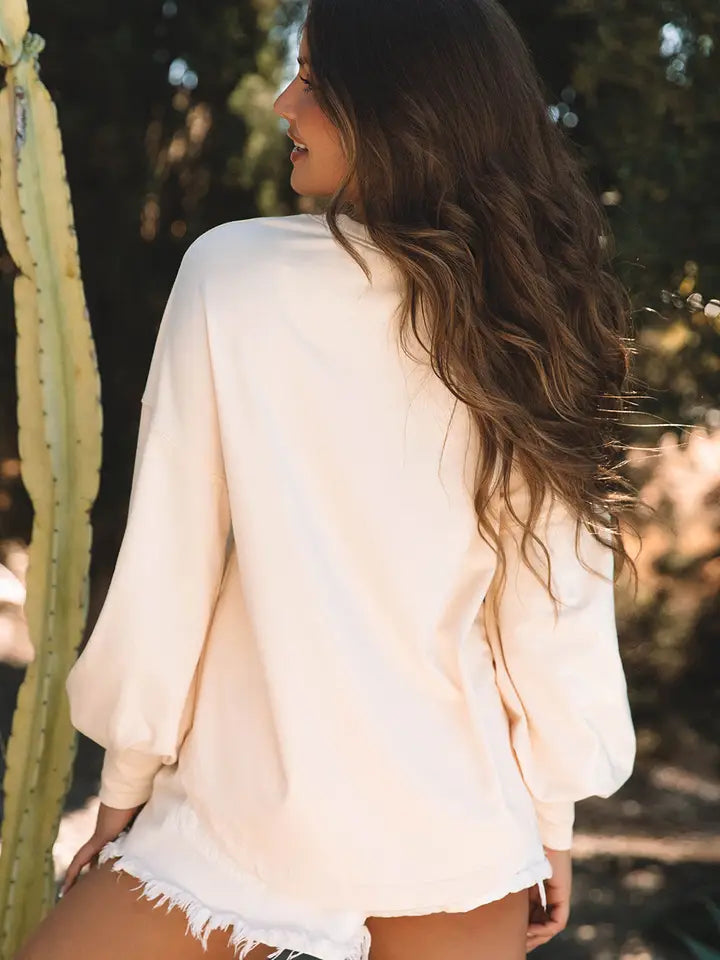 Paulina Star Studded Top in Cream