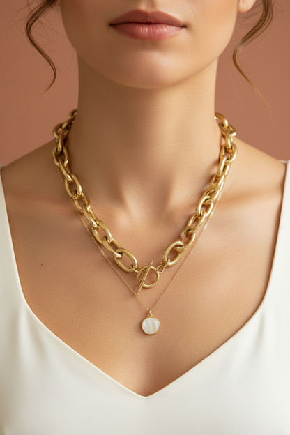 18K Gold Dipped Chunky Chain