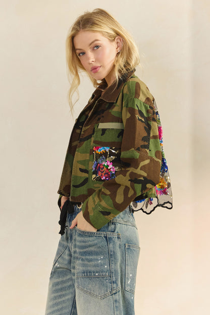 Tory Sequin Camo Jacket