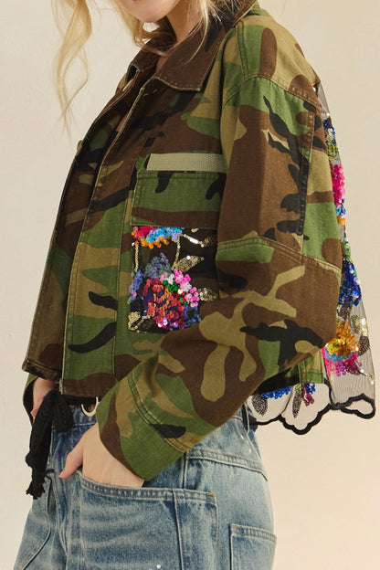 Tory Sequin Camo Jacket
