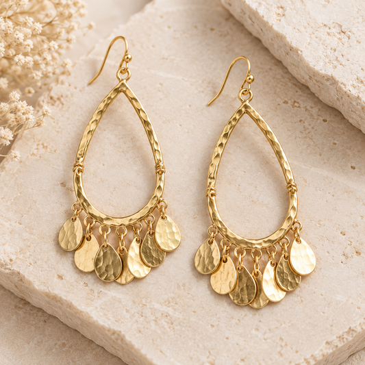 Golden Teardrop Earrings