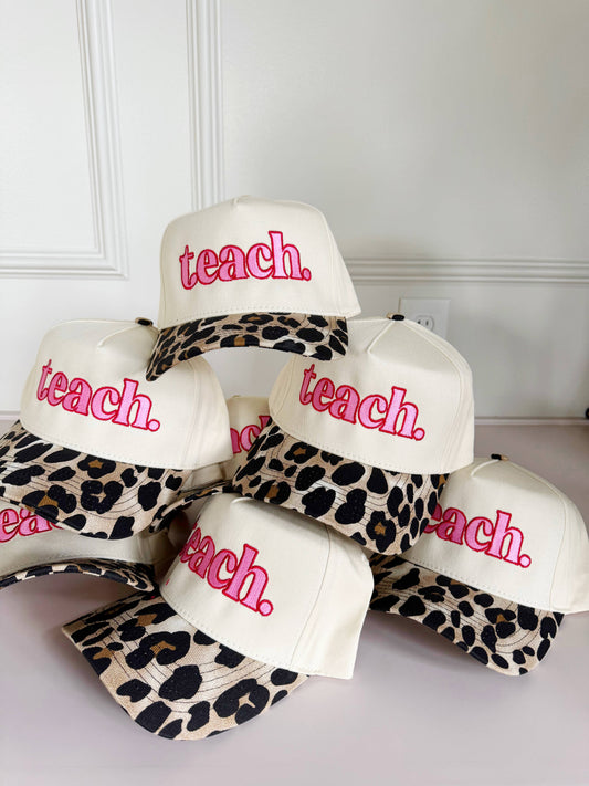 Leopard Teach Hat