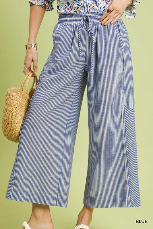 Jesse Linen Pants in Blue