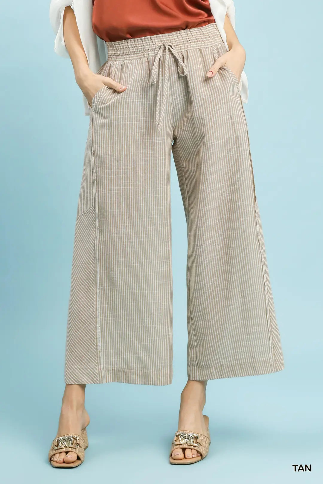 Jesse Linen Pants in Tan