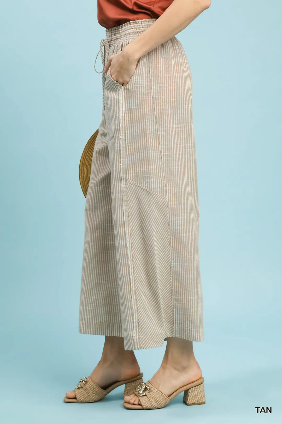 Jesse Linen Pants in Tan