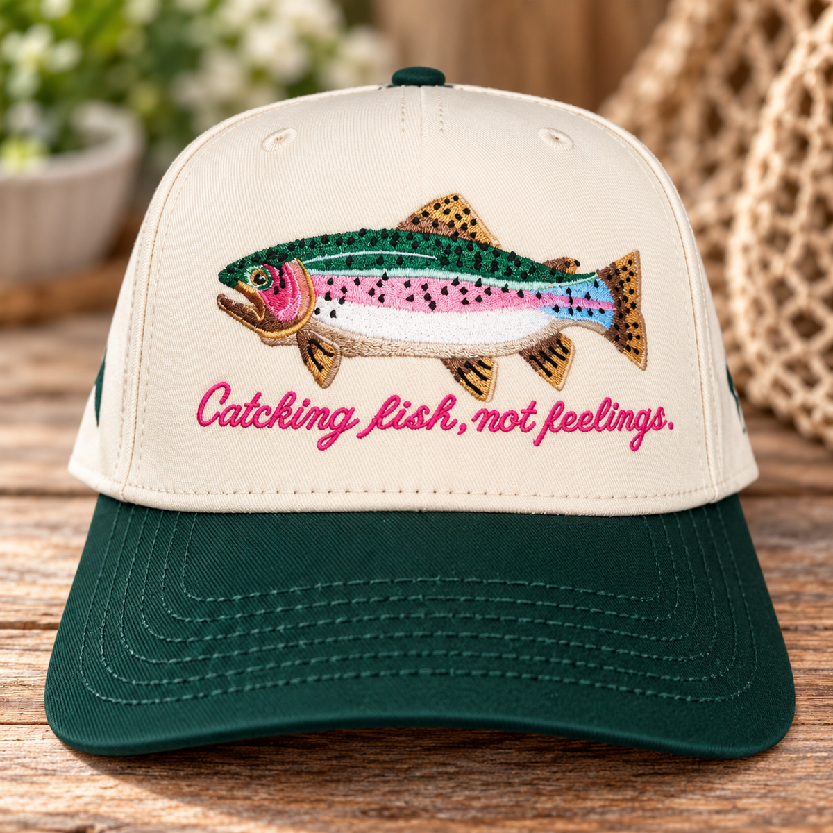 Catching Fish Not Feelings Trucker Hat