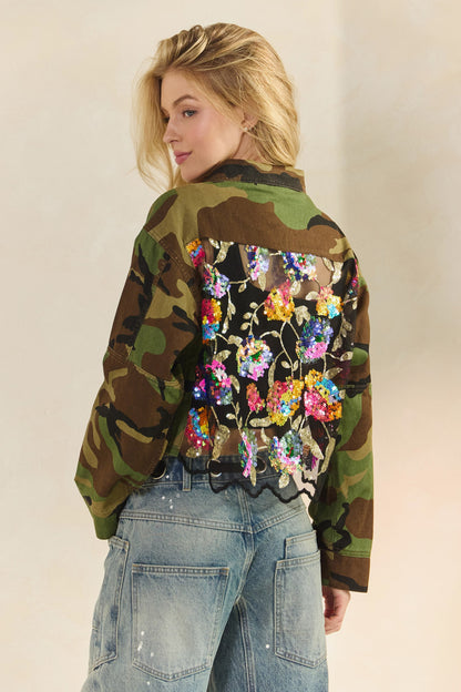 Tory Sequin Camo Jacket