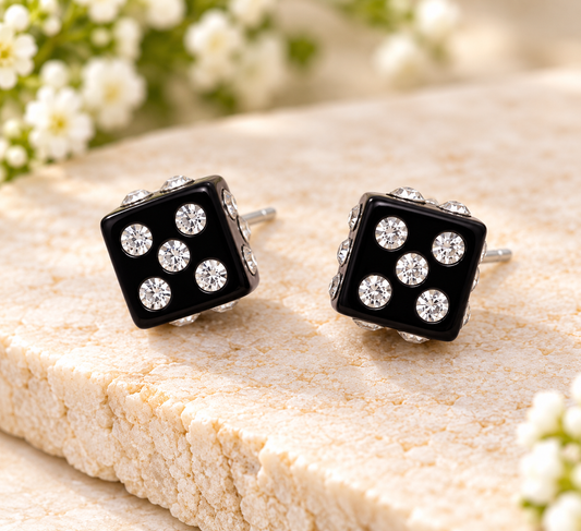 Black Dice Earrings