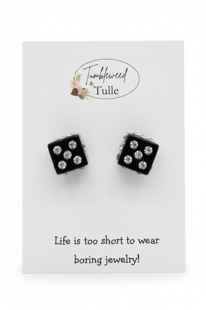 Black Dice Earrings