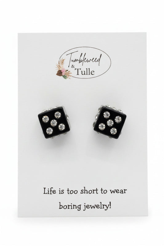 Black Dice Earrings