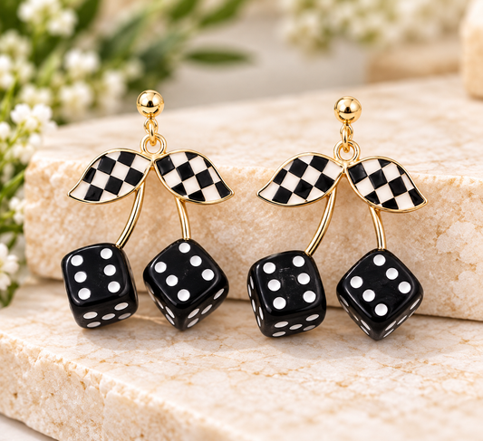 Dangle Dice Earrings