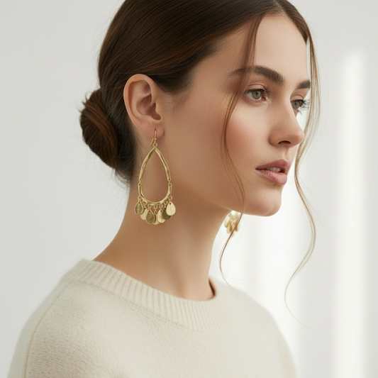 Golden Teardrop Earrings