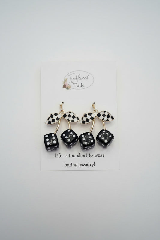 Dangle Dice Earrings
