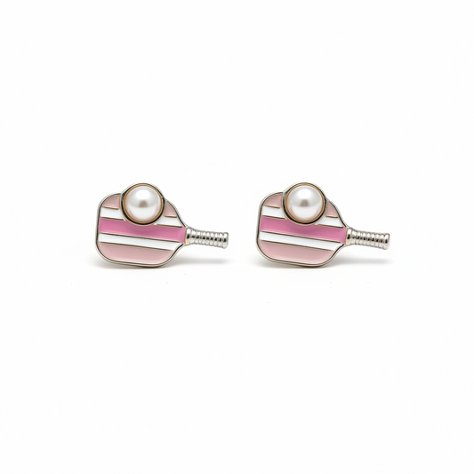 Pink Pickleball Paddle Earrings