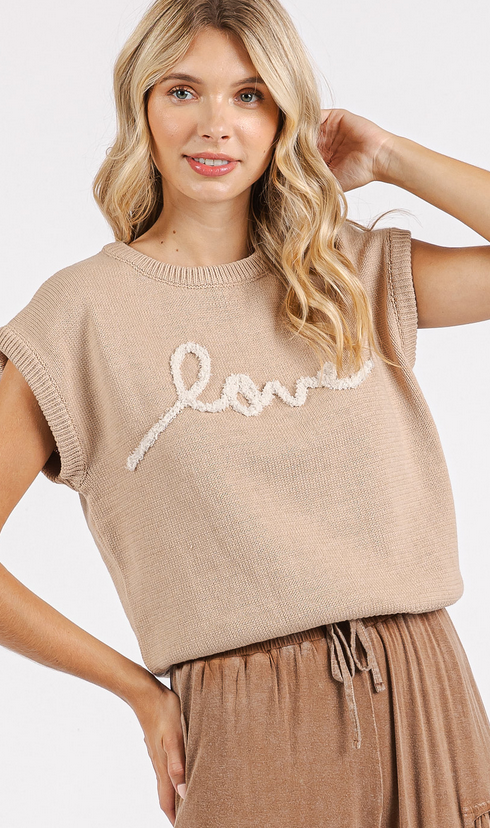 LOVE Knit Sweater Vest
