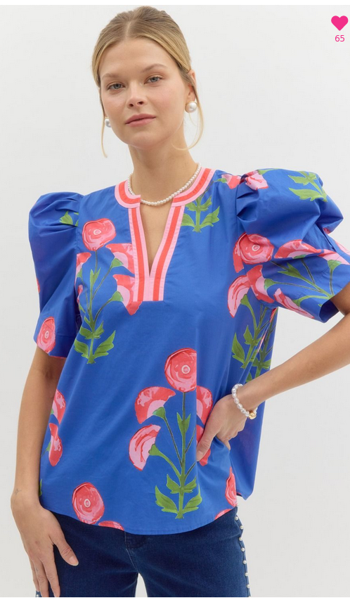 Rosey Floral Top