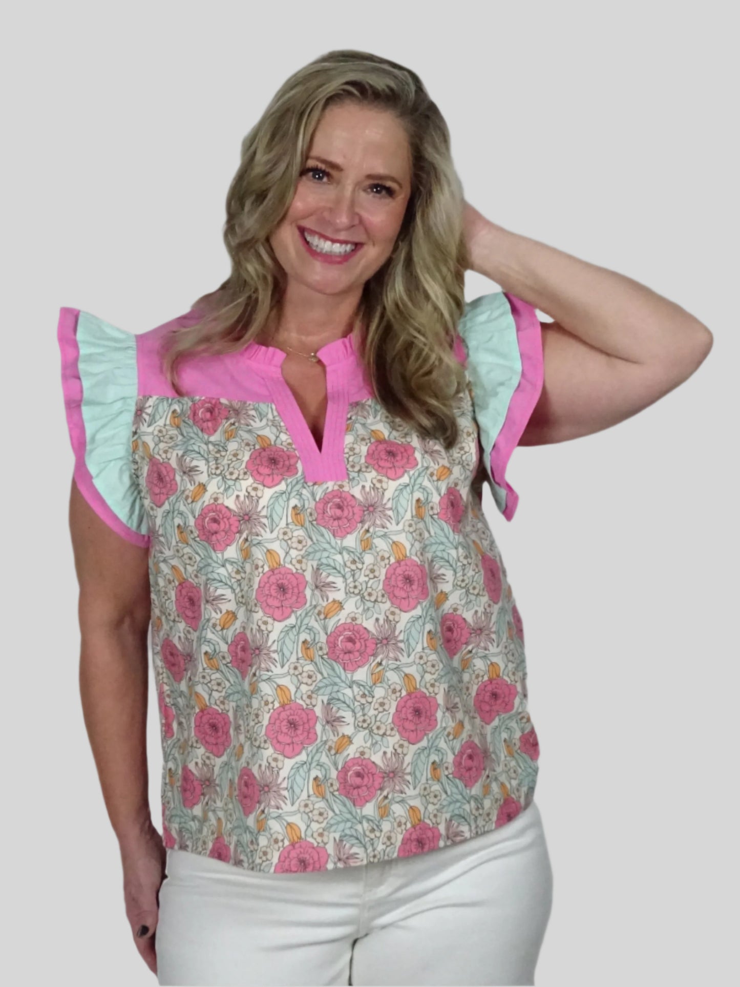 Debbie Ruffle Top