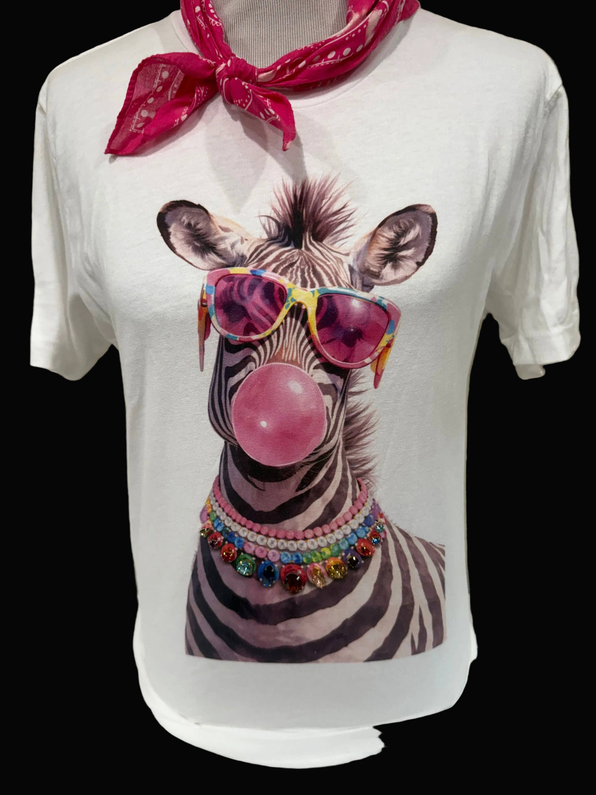 Bubblegum Zebra Tee