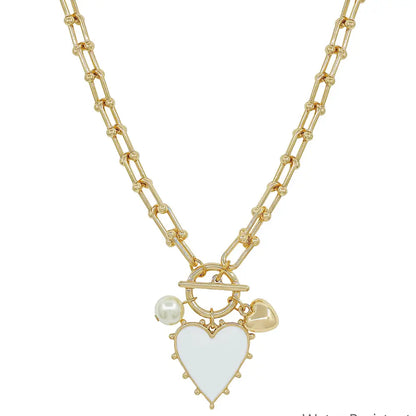 White Studded Necklace Set