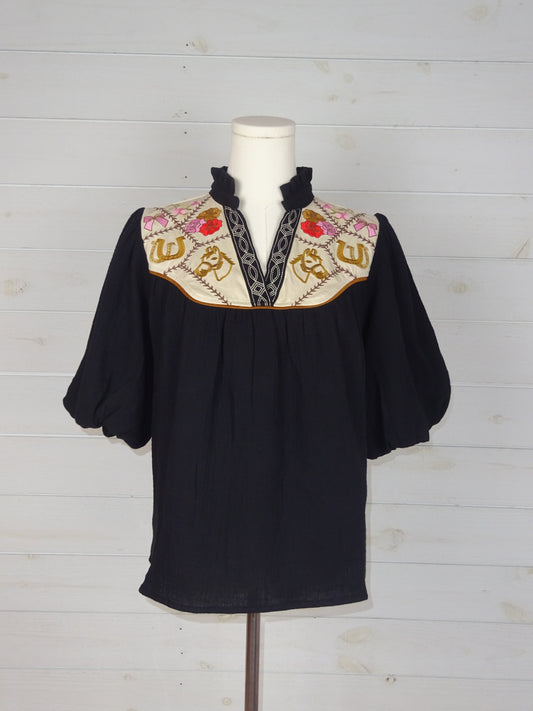 Rodeo Cowgirl Embroidered Top